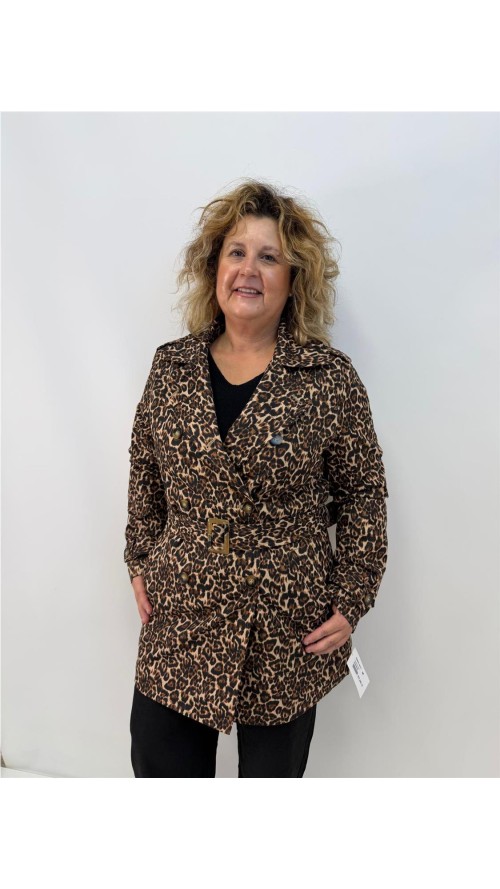 CHAQUETA PRINT MARRON CHAQUETA PRINT MARRON