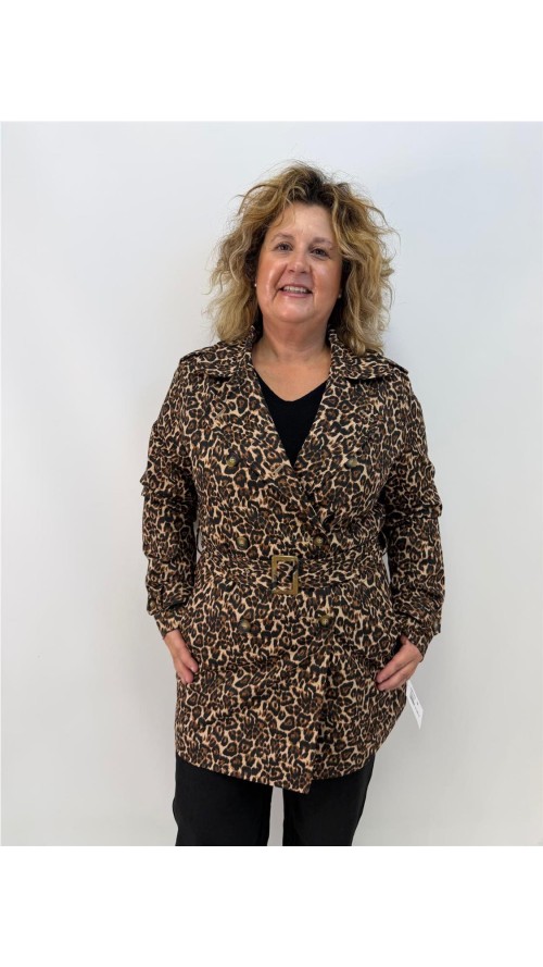 CHAQUETA PRINT MARRON CHAQUETA PRINT MARRON