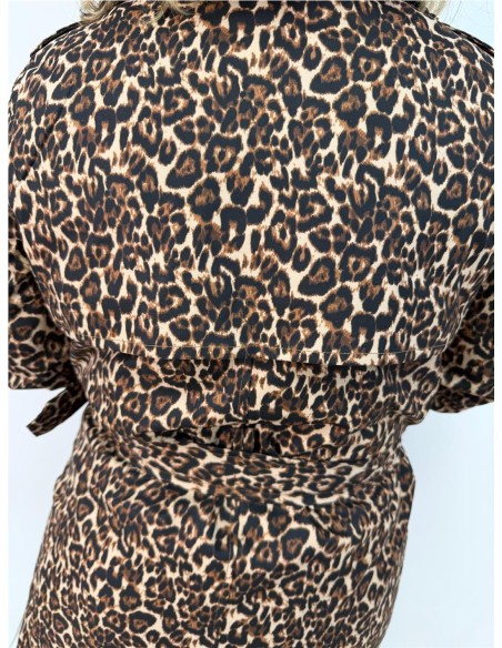 CHAQUETA PRINT MARRON