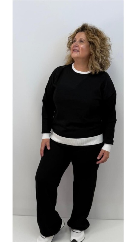 CONJUNTO BICOLOR NEGRO