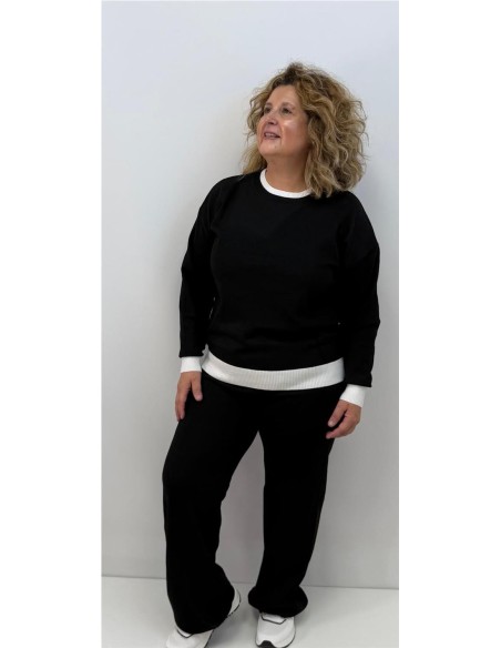 CONJUNTO BICOLOR NEGRO