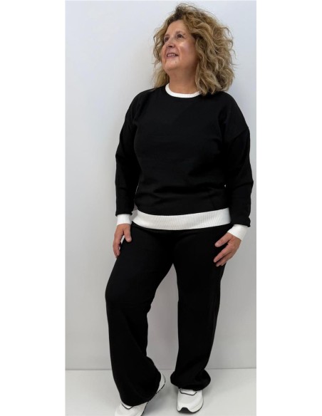 CONJUNTO BICOLOR NEGRO