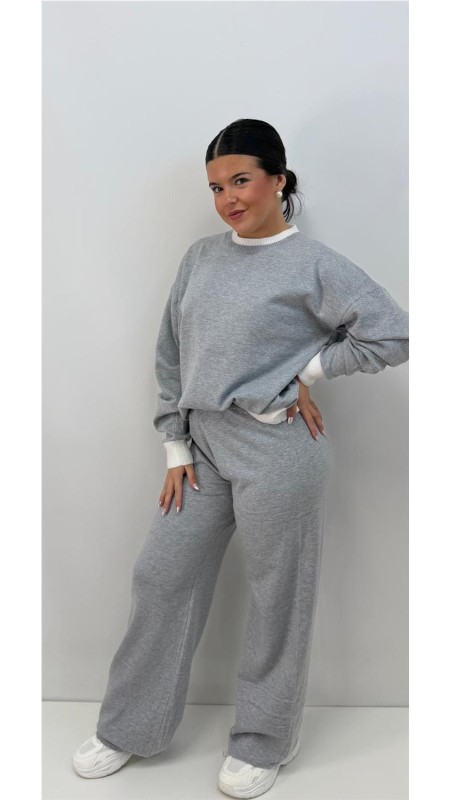 CONJUNTO BICOLOR GRIS