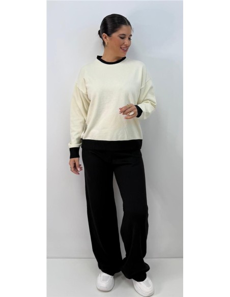 CONJUNTO BICOLOR BLANCO