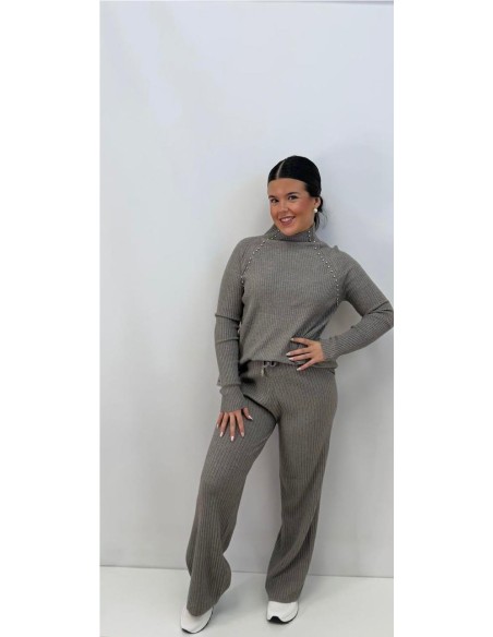 CONJUNTO TACHAS TAUPE