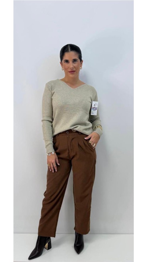 PANTALON MATI MARRON