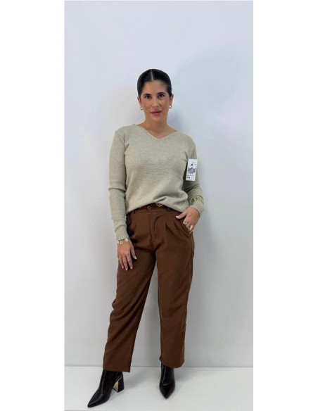 PANTALON MATI MARRON