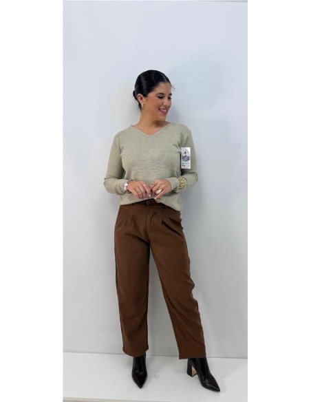PANTALON MATI MARRON