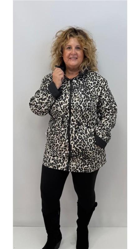 CHAQUETA REVERSIBLE PRINT NEGRO 2