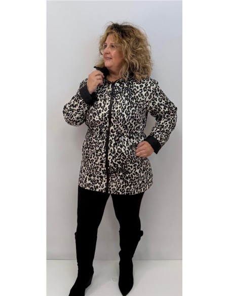 CHAQUETA REVERSIBLE PRINT NEGRO