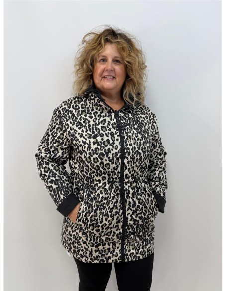 CHAQUETA REVERSIBLE PRINT NEGRO