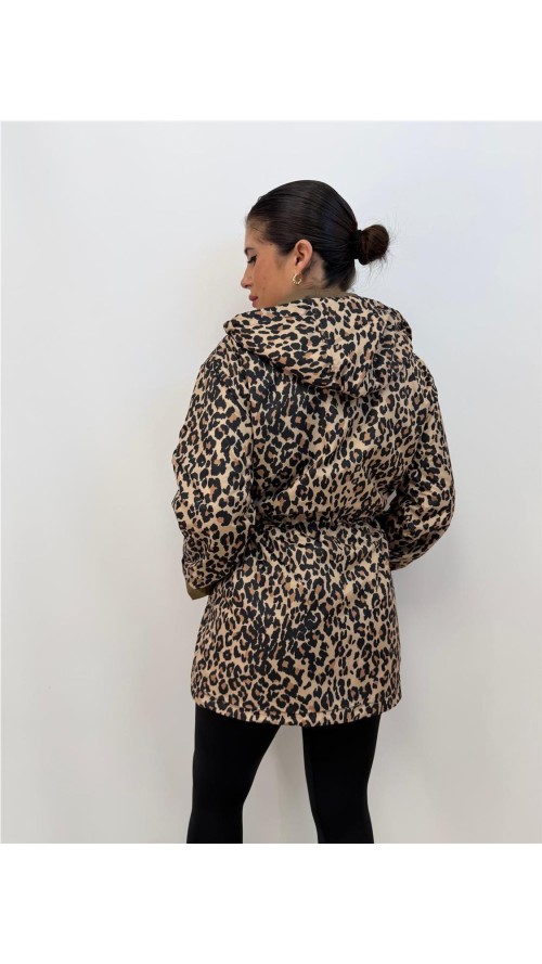 CHAQUETA REVERSIBLE PRINT MARRON CHAQUETA REVERSIBLE PRINT MARRON