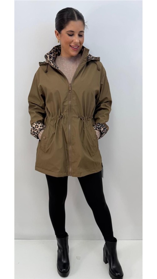 CHAQUETA REVERSIBLE PRINT MARRON CHAQUETA REVERSIBLE PRINT MARRON