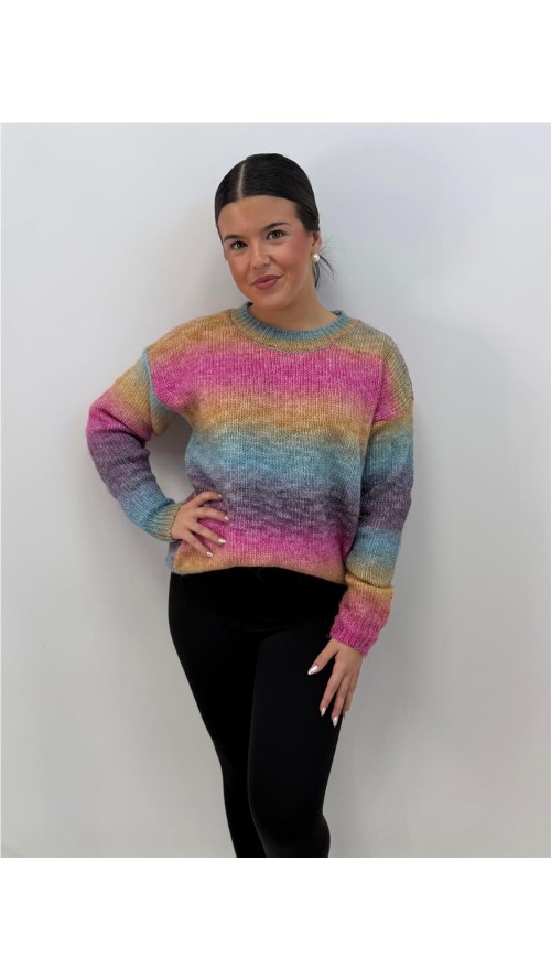 JERSEY ARCO IRIS FUXIA JERSEY ARCO IRIS FUXIA