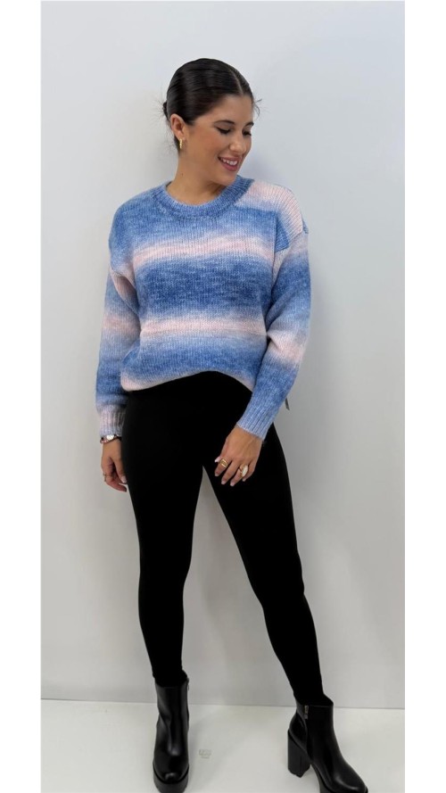 JERSEY ARCO IRIS AZUL