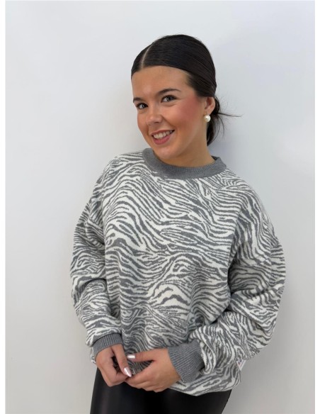 JERSEY CEBRA GRIS