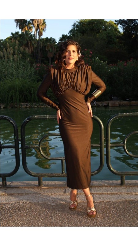 VESTIDO MARIAN MARRON