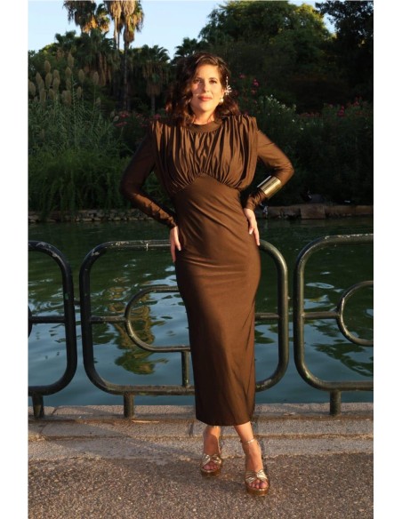 VESTIDO MARIAN MARRON