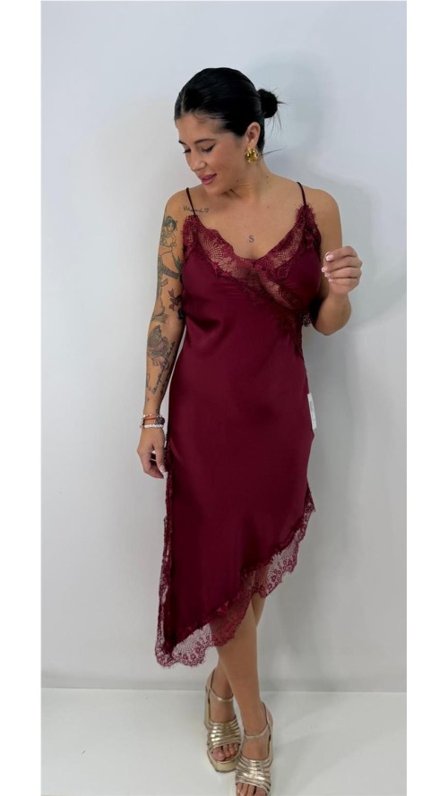 VESTIDO BRUMA BURDEOS VESTIDO BRUMA BURDEOS