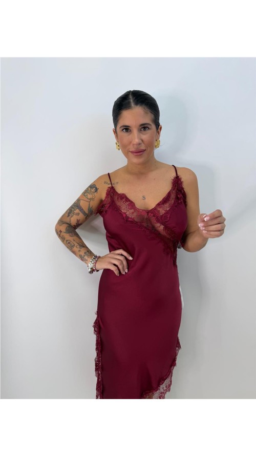 VESTIDO BRUMA BURDEOS VESTIDO BRUMA BURDEOS