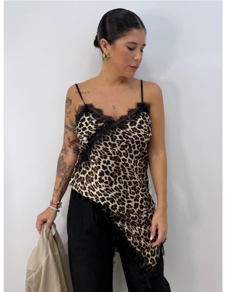 VESTIDO LENCERO ANIMAL PRINT CAMEL