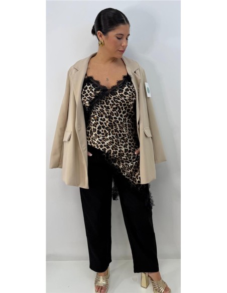 VESTIDO LENCERO ANIMAL PRINT CAMEL