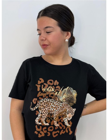 CAMISETA LEOPRADO NEGRO