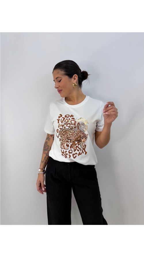 CAMISETA LEOPRADO BLANCO CAMISETA LEOPRADO BLANCO