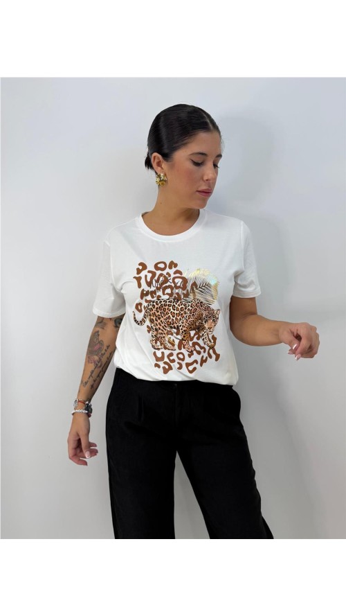 CAMISETA LEOPRADO BLANCO CAMISETA LEOPRADO BLANCO