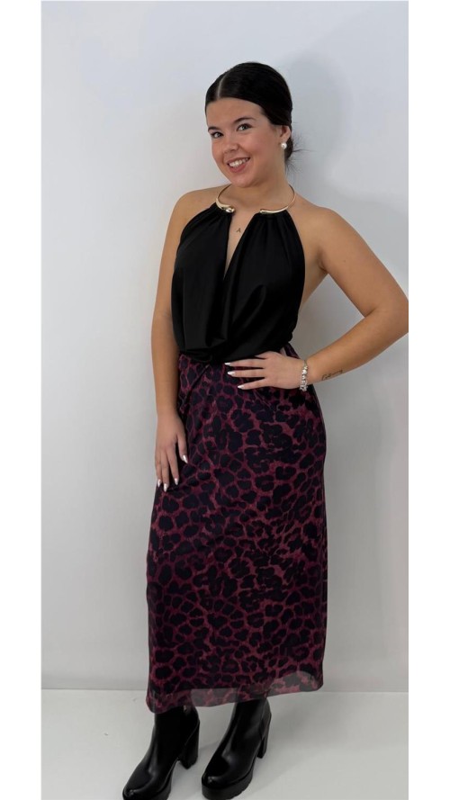 FALDA OLIVIA BURDEOS FALDA OLIVIA BURDEOS