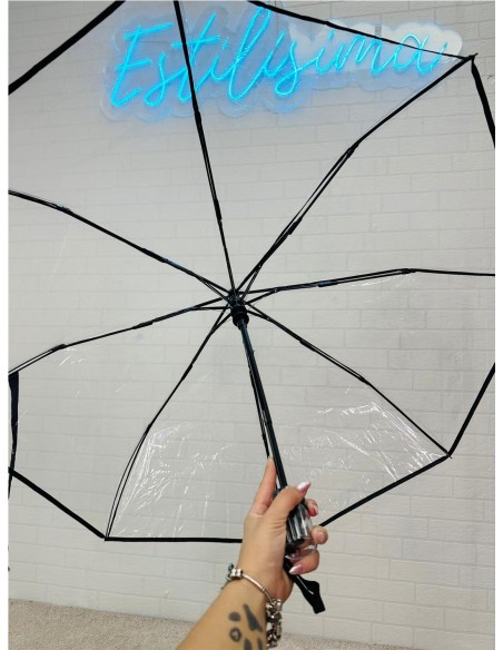 PARAGUA PLEGABLE TRANSPARENTE NEGRO