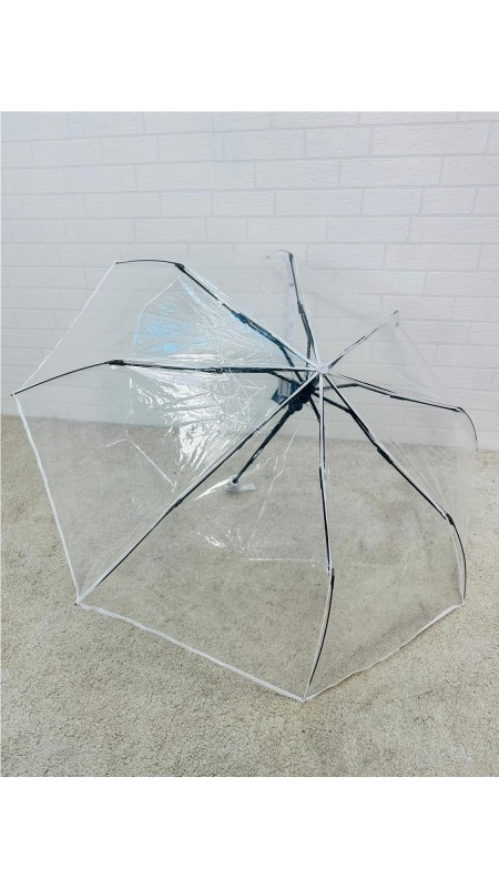 PARAGUA PLEGABLE TRANSPARENTE BLANCO