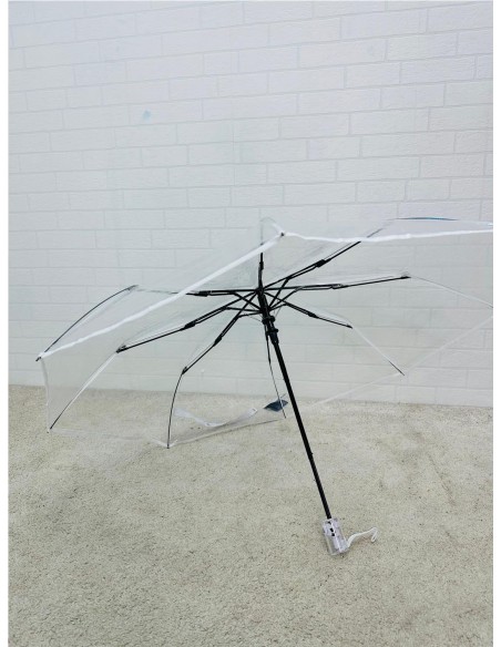 PARAGUA PLEGABLE TRANSPARENTE BLANCO