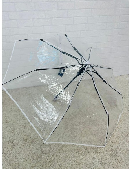 PARAGUA PLEGABLE TRANSPARENTE BLANCO