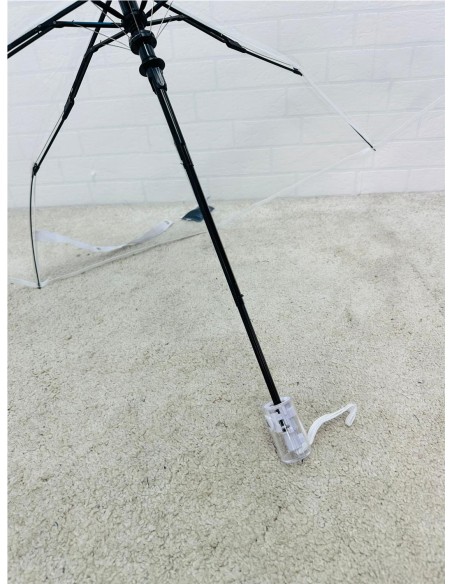 PARAGUA PLEGABLE TRANSPARENTE BLANCO