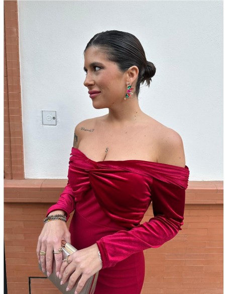 VESTIDO AMAYA BURDEOS