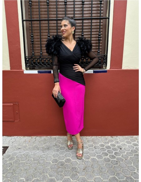 VESTIDO JULIET FUSCIA