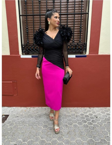 VESTIDO JULIET FUSCIA