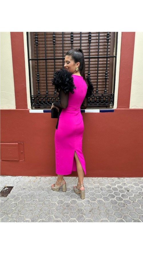 VESTIDO JULIET FUSCIA