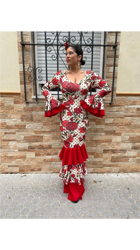 VESTIDO DE FLAMENCA JAEN ROJO