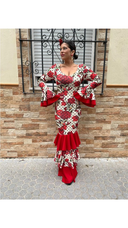 VESTIDO DE FLAMENCA JAEN ROJO