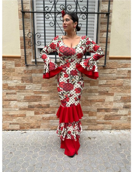 VESTIDO DE FLAMENCA JAEN ROJO