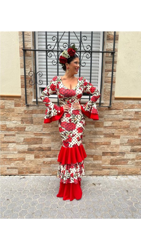 VESTIDO DE FLAMENCA JAEN ROJO 2