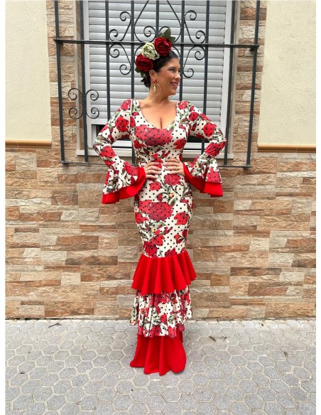 VESTIDO DE FLAMENCA JAEN ROJO