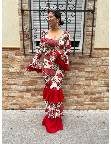 VESTIDO DE FLAMENCA JAEN ROJO