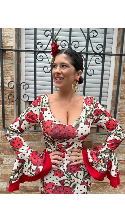 VESTIDO DE FLAMENCA JAEN ROJO