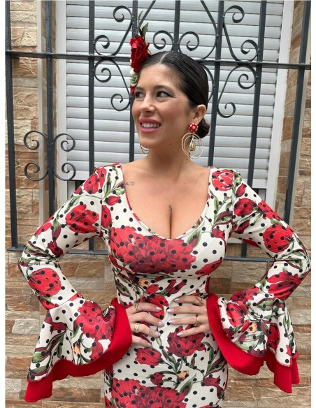 VESTIDO DE FLAMENCA JAEN ROJO