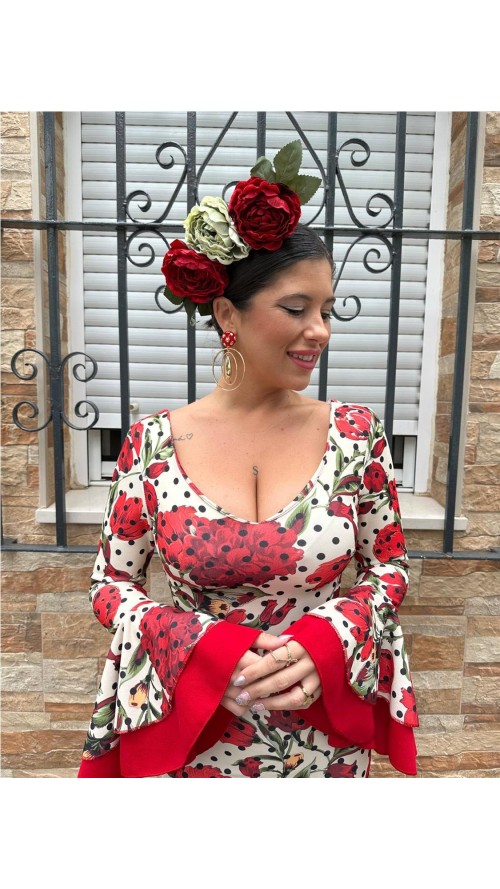 VESTIDO DE FLAMENCA JAEN ROJO