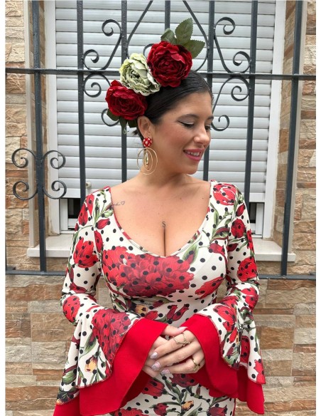 VESTIDO DE FLAMENCA JAEN ROJO