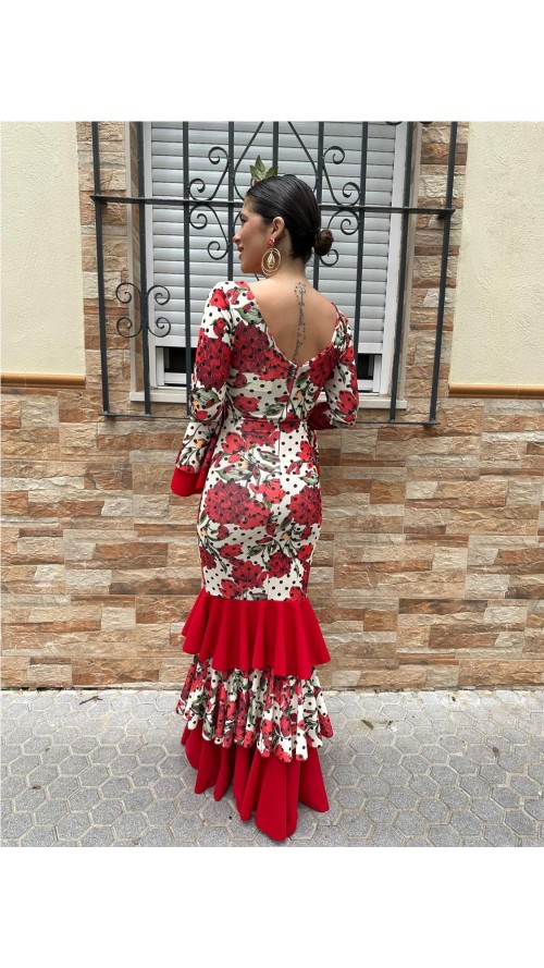 VESTIDO DE FLAMENCA JAEN ROJO
